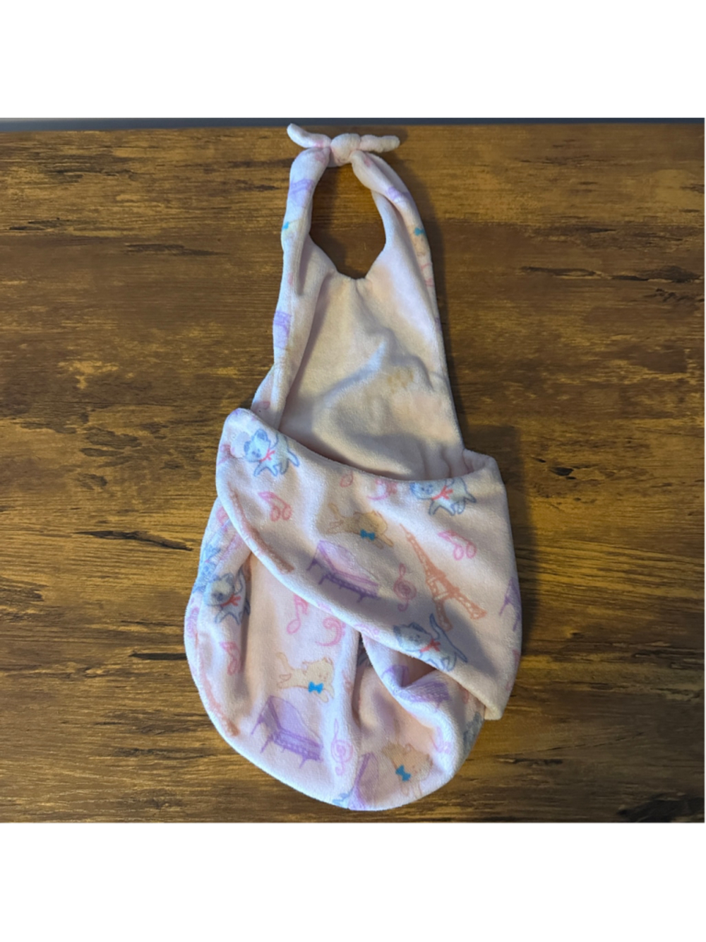 Disney The Aristocats Pink Fleece Baby Swaddle Wrap Kitten Musical Print